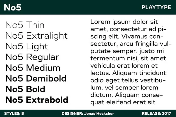 No5 Font