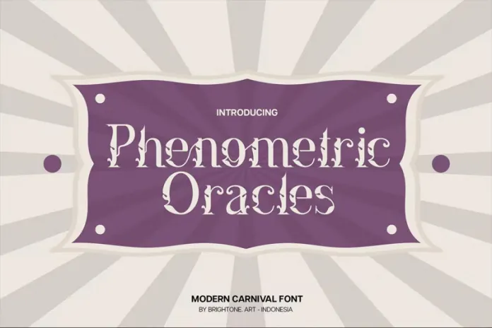 Phenometric Oracle Font