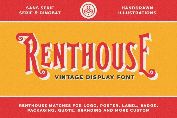Renthouse - Vintage Display Font