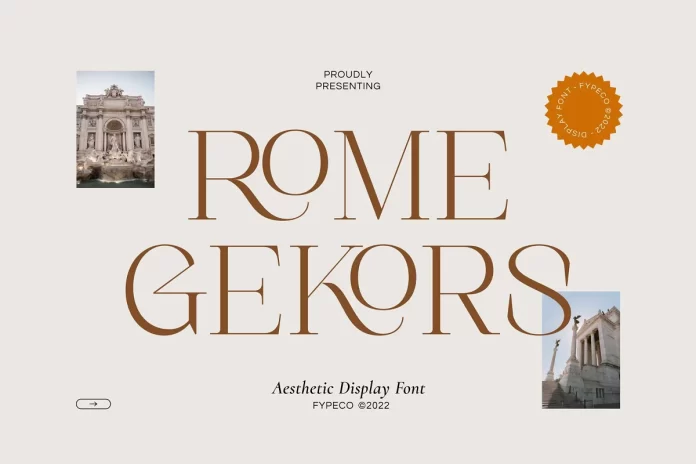 Rome Gekors - Aesthetic Display Font