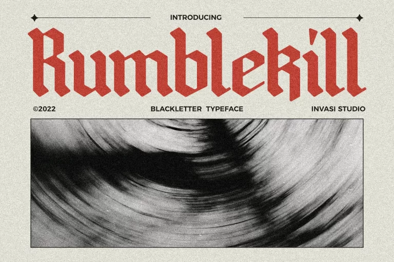 Rumblekill - Rounded Blackletter Font