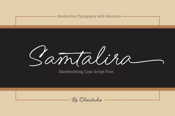 Samtalira - Handwriting Script Font
