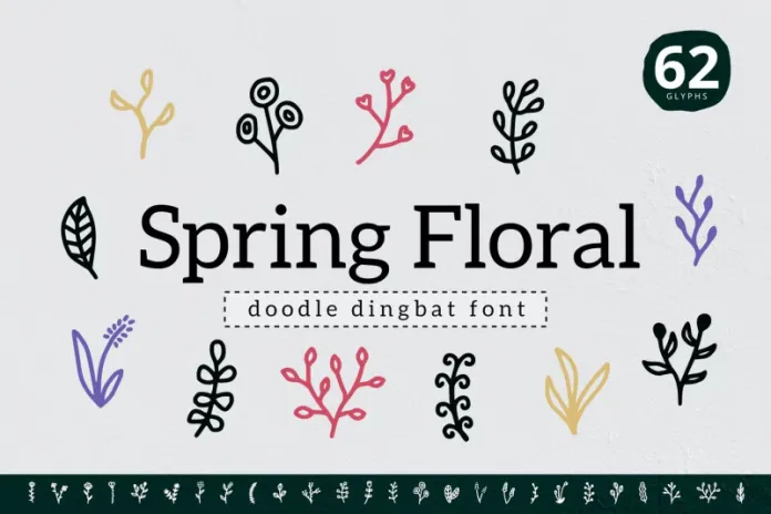 Spring Floral Dingbat Font