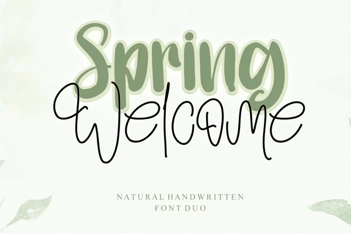 Spring Welcome - Natural Handwritten Font Duo