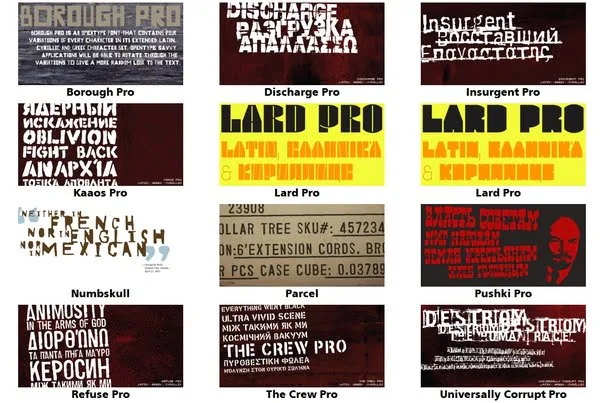 The Type Fetish Cyrillic Fonts