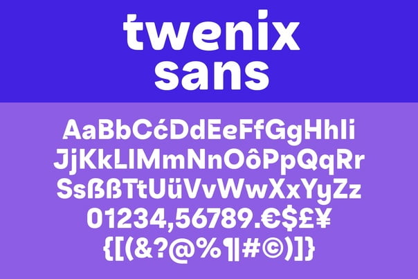 Twenix Sans - Twenix Corporate Typeface Font