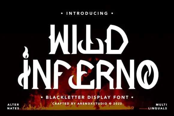 Wild Inferno - Blackletter Display Font