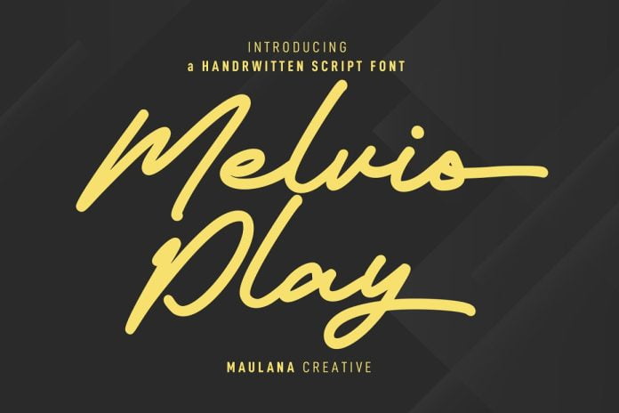 Melvio Play - Signature Script Font
