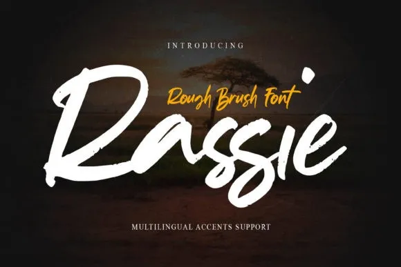 Rassie - Rough Brush Font