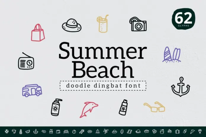 Summer Beach Dingbat Font