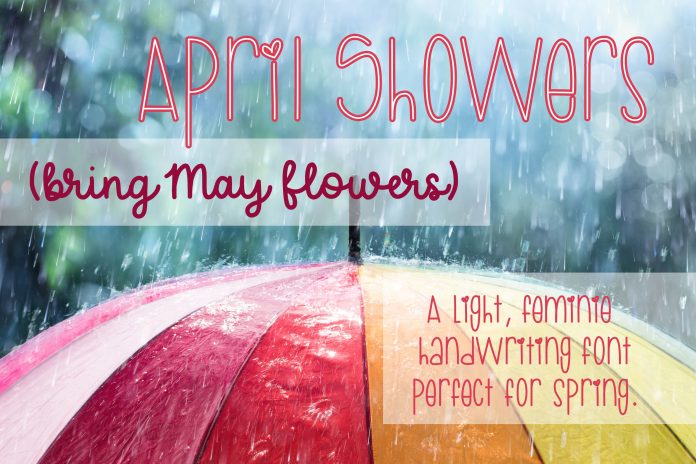 April Showers - Feminine Handwriting Font