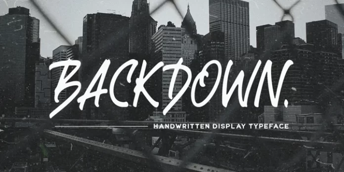 Backdown Font