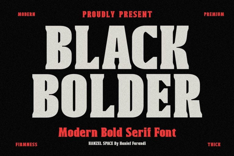 Black Bolder - Modern Serif Font