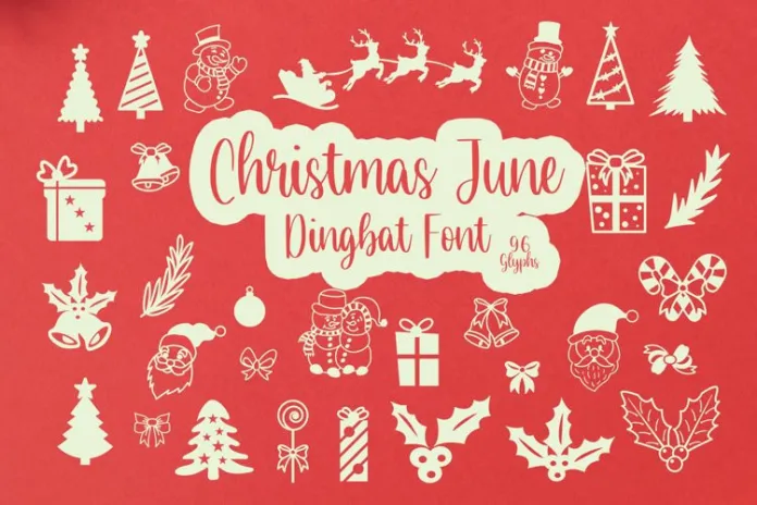 Christmas June Dingbat Font