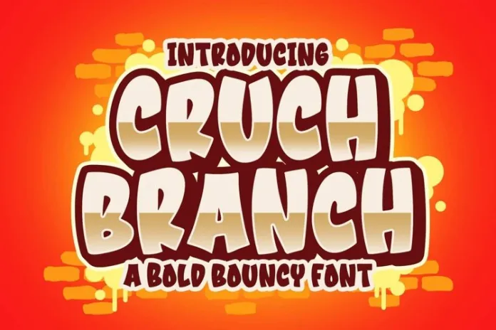 Cruch Branch a Bold Bouncy Font