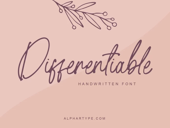 Differentiable - Handwritten Font