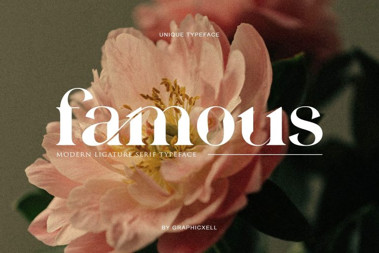 Famous Ligature Typeface Font