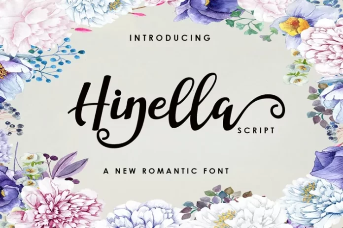 Hinella Script - New Romantic Font