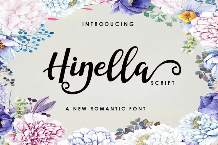 Hinella Script - New Romantic Font