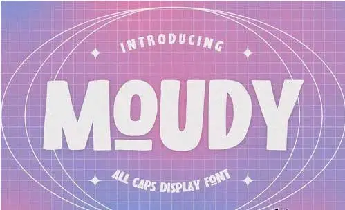 MOUDY - All Caps Display Font