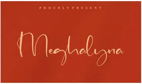 Meghalyna Handwritten Font