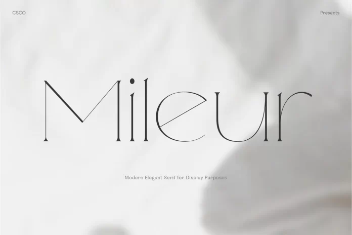 Mileur - Modern Elegant Serif Font