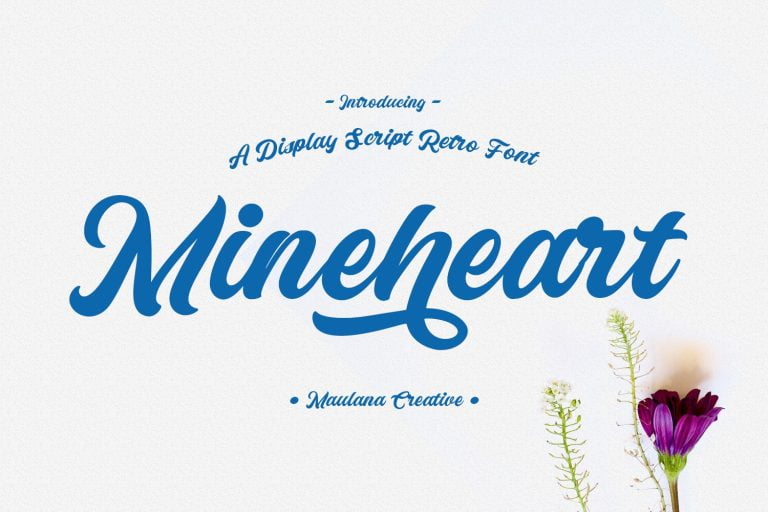 Mineheart Retro Script FontMineheart Retro Script Font