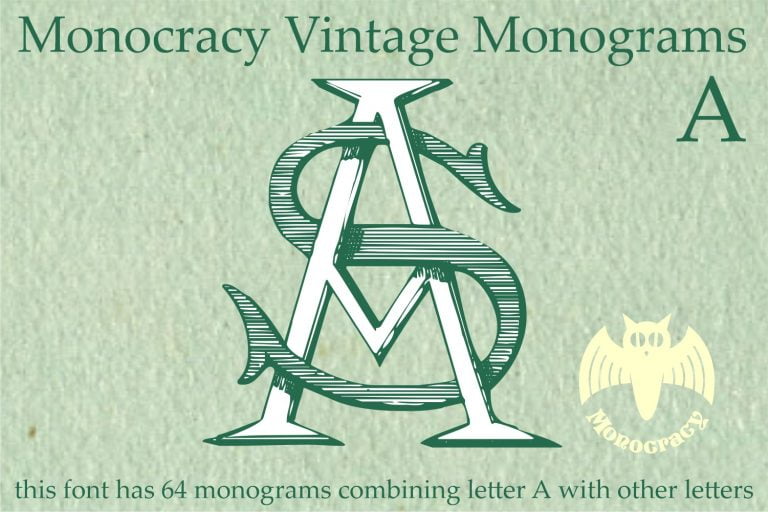 Monocracy Vintage Monograms Font