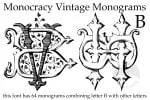 Monocracy Vintage Monograms Font