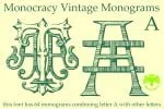 Monocracy Vintage Monograms Font