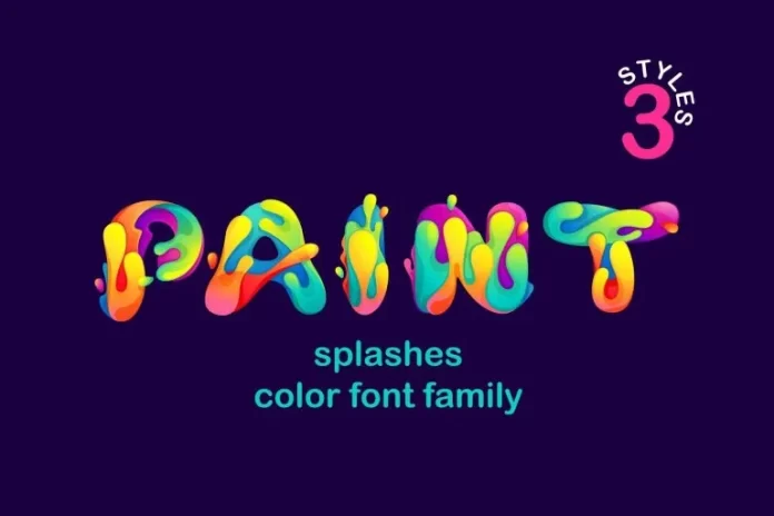 Paint Splashes Font