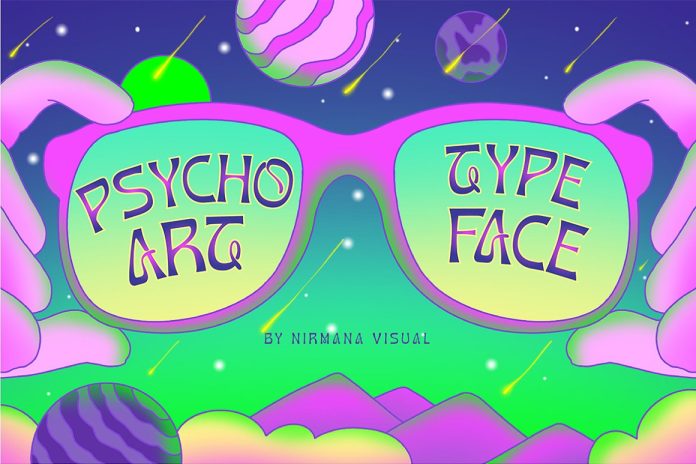 Psychoart Typeface - psychedelic font