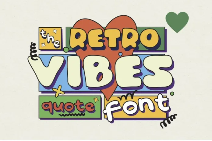 Retro Vibes. Quotable. Hand Drawn Font