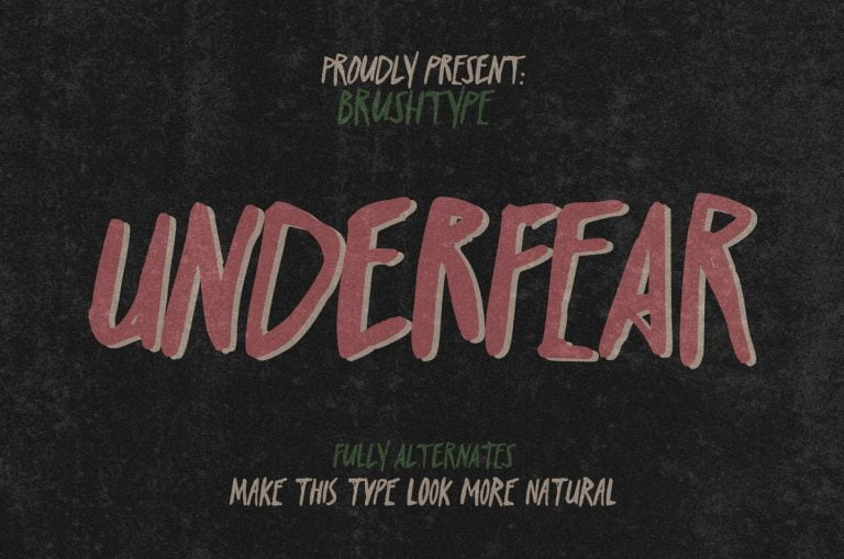 Underfear Brush Font