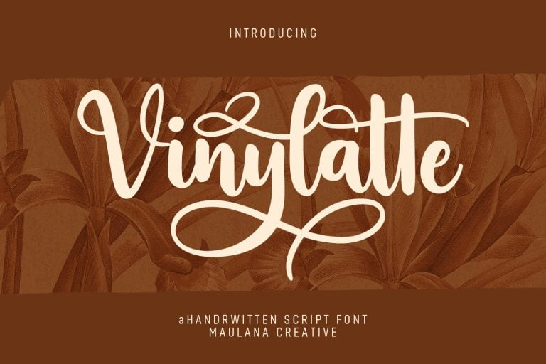 Vinylatte - Handwritten Script Font