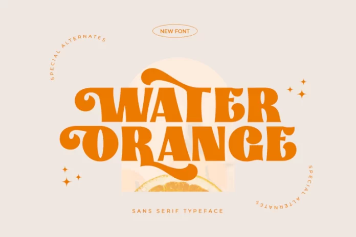 Water Orange Font