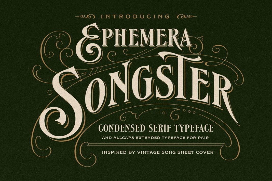 Songster Typeface + Extras Font