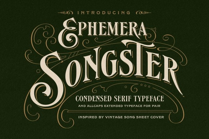 Songster Typeface + Extras Font