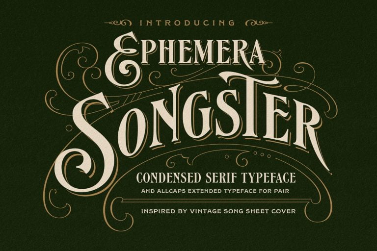 Songster Typeface + Extras Font