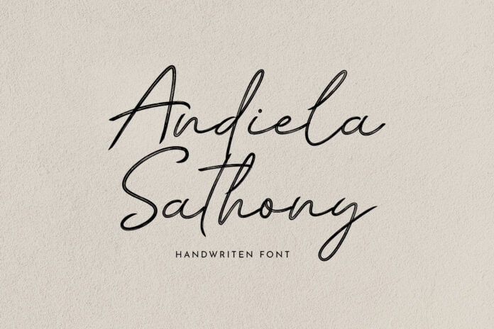 Andiela Sathony Signature Font