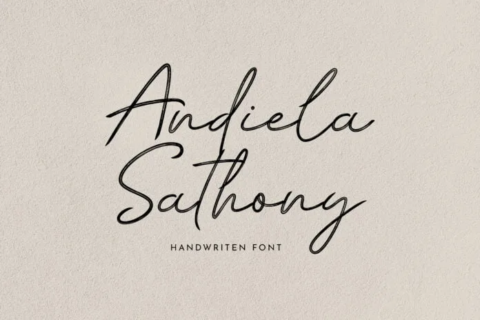 Andiela Sathony Signature Font