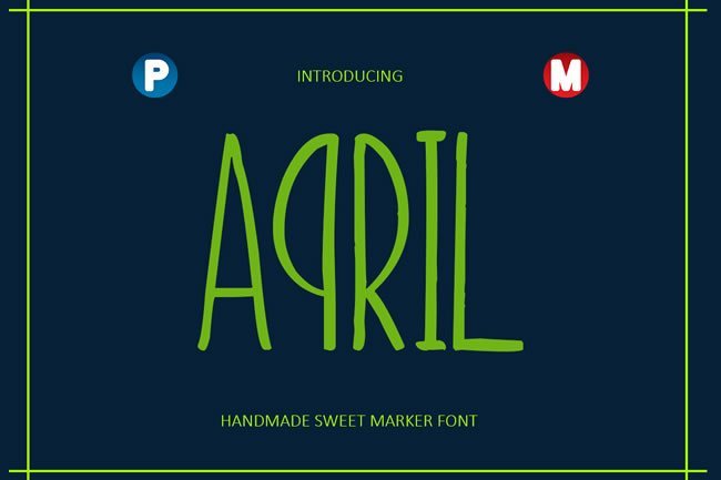 April Handmade Sweet Marker Font