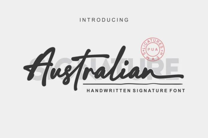 Australian Signature Font