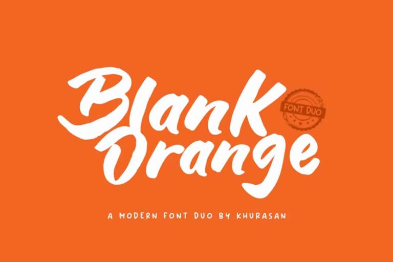 Blank Orange Font