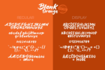 Blank Orange Font