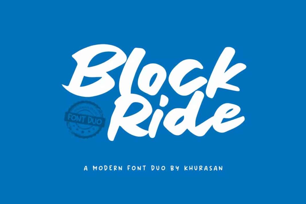 Block Ride Font