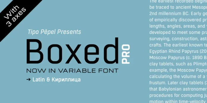 Boxed Pro Font Family