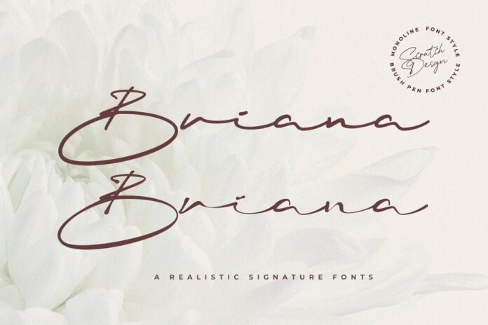 Briana 2 Styles Signature Font