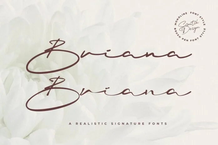 Briana 2 Styles Signature Font