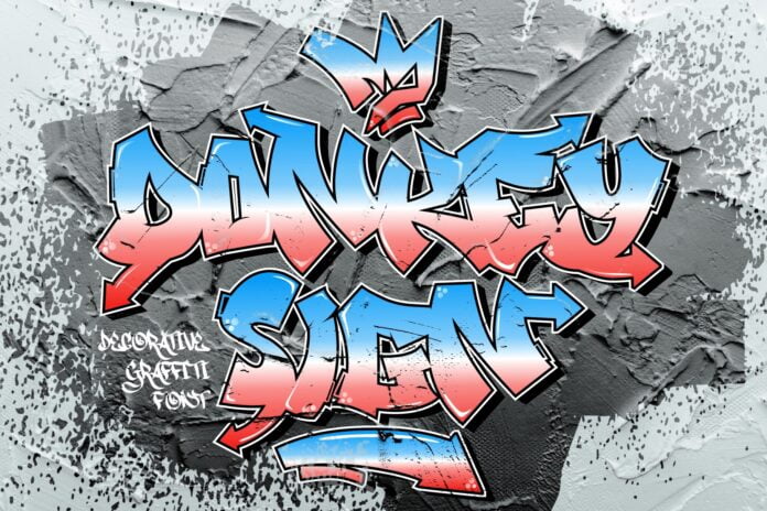 Donkey Sign Graffiti Font